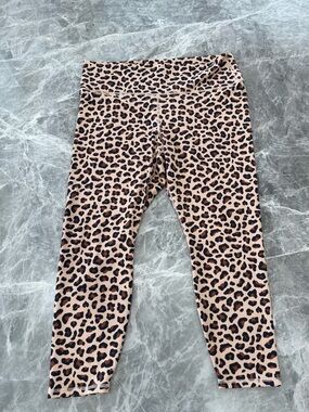 Fabletics Womens Leopard Print Power Hold High-Waisted Compression Leggings 1X